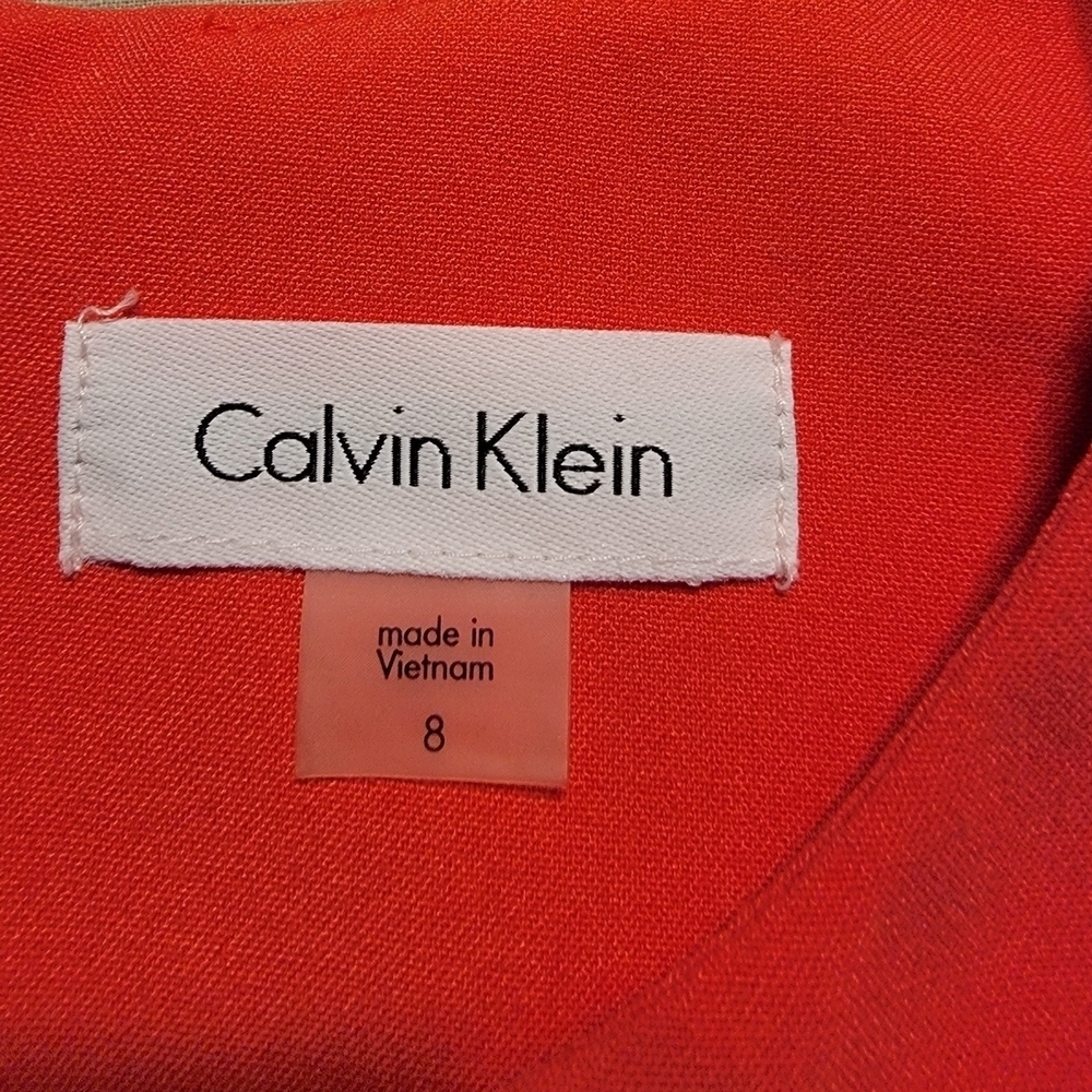 Calvin Klein Coral and Black Mini Dress - Picture 5 of 6
